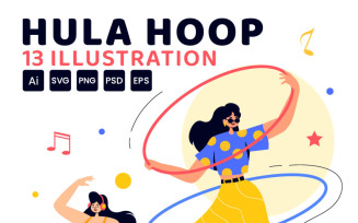 13 Playing Hula Hoop Illustration