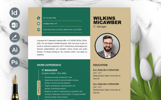 Professional Resume And CV Template Design