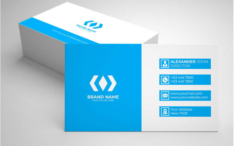 Creative Business Card Template Design New Corporate Identity