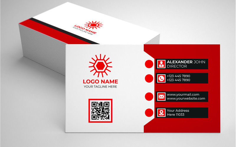 Simple and minimal business card template Creative Corporate Identity