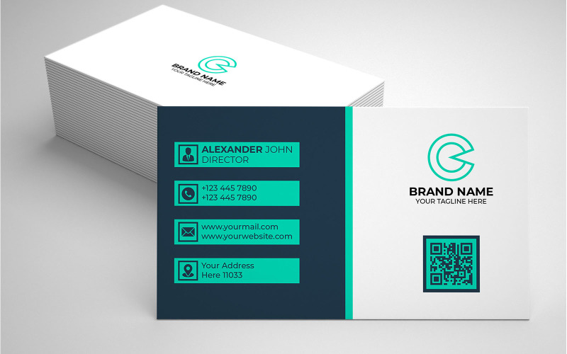 Unique Clean & Creative Modern Professional Business Card Template Corporate Identity