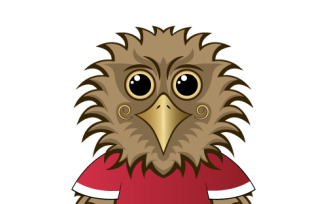 Baby eagle in the red-white t-shirt for the Independence day of Republic Indonesia 17th of August
