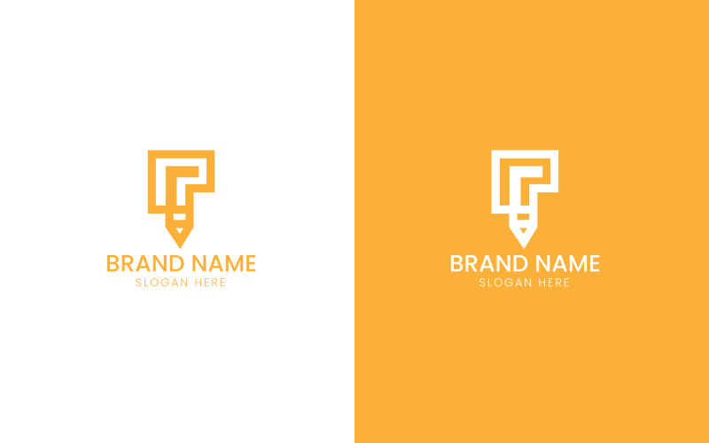 letter P pencil business logo-08-246 Logo Template