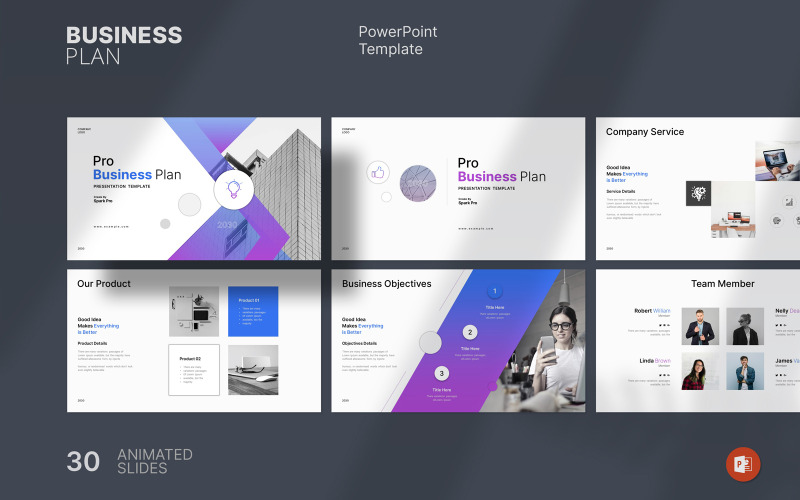 Pro Business Plan Presentation Template PowerPoint Template