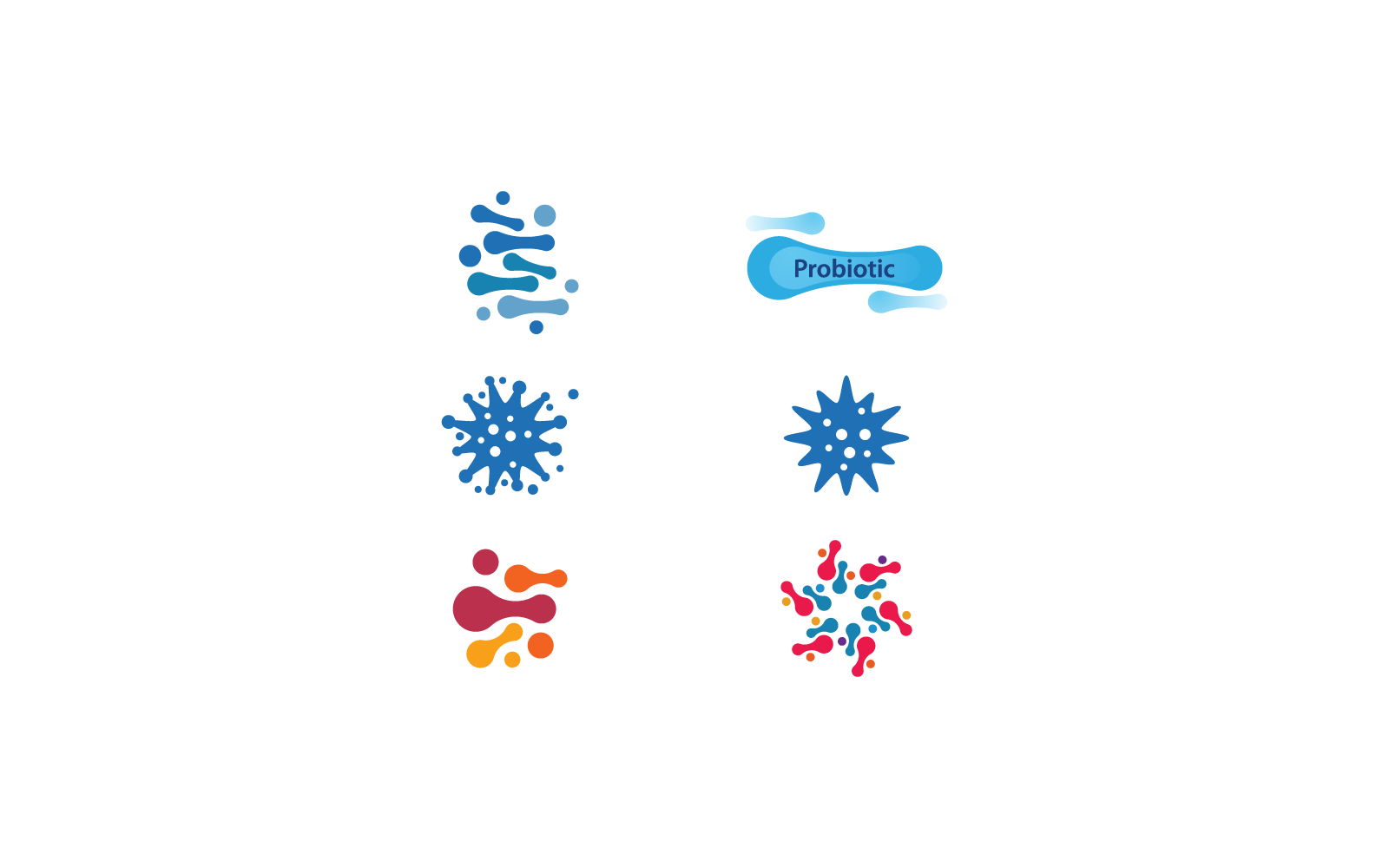 Bacterial Probiotic icon illustration vector design Logo Template