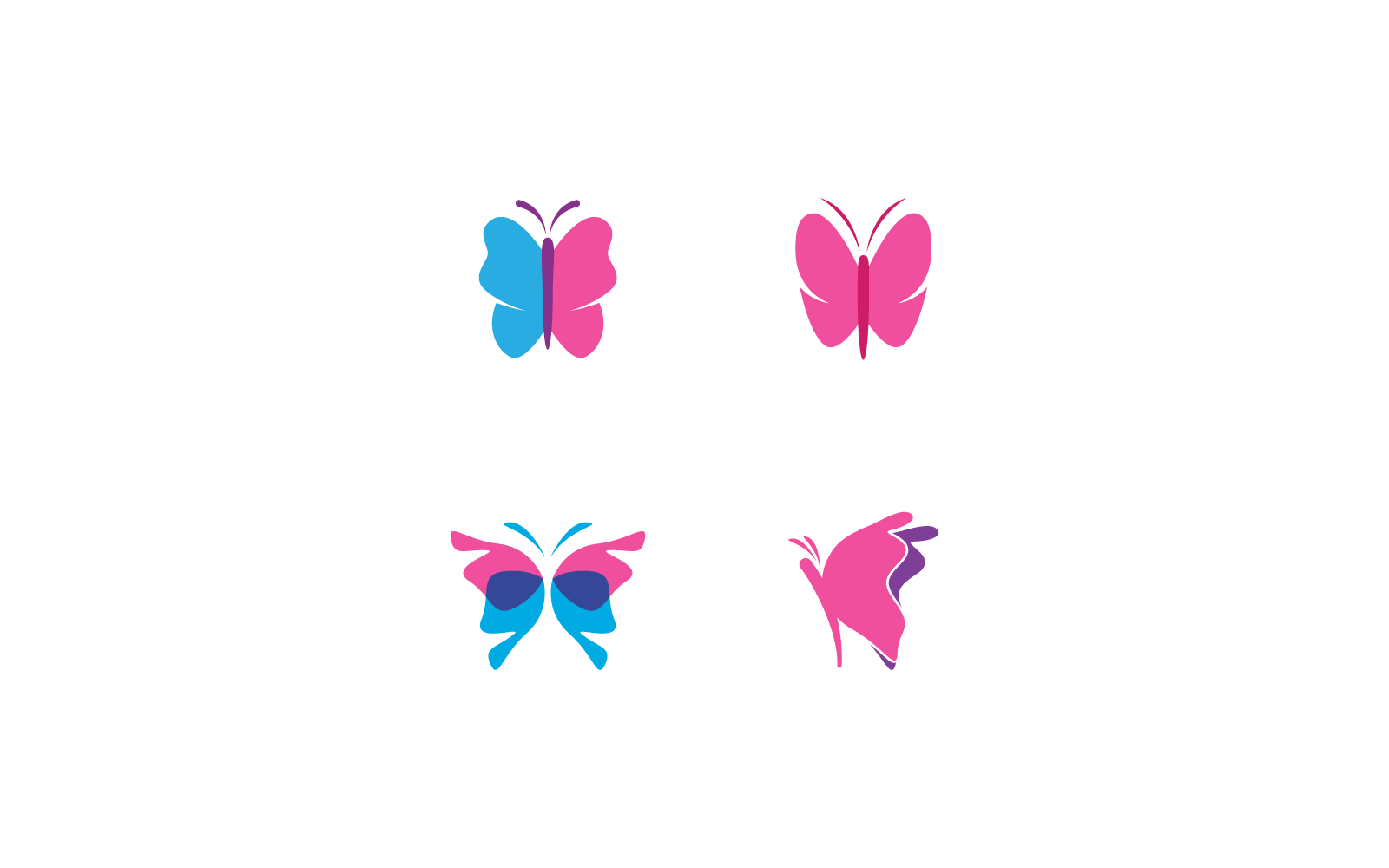 Butterfly Logo icon Template design Vector