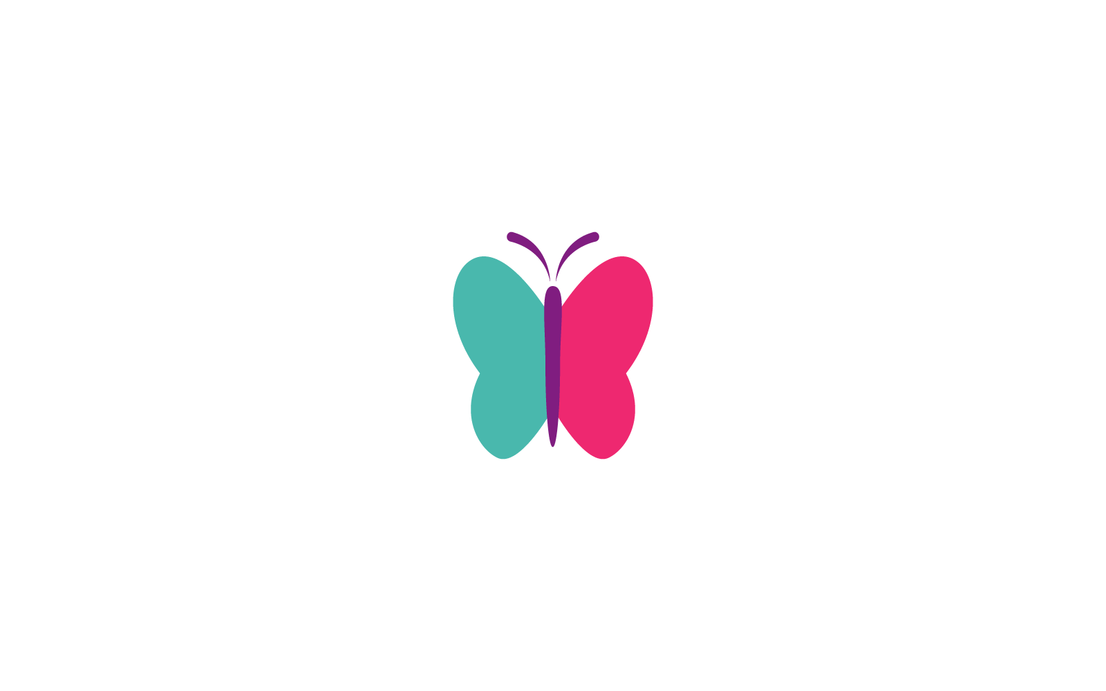 Butterfly Logo Template icon Vector flat design