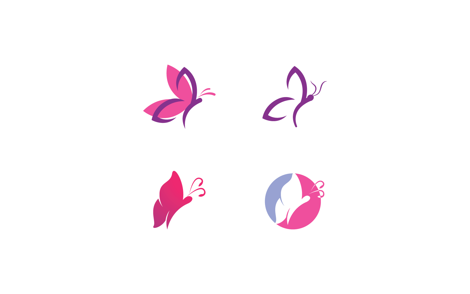 Butterfly Logo vector icon illustration template