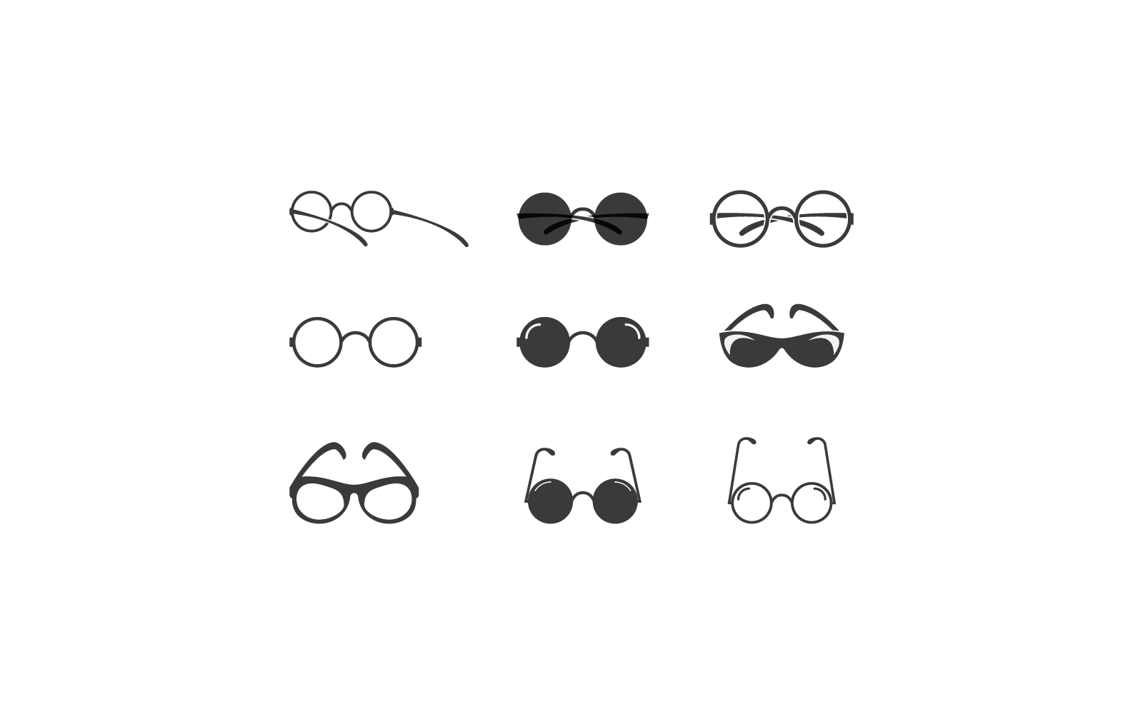 Glasses icon design vector template