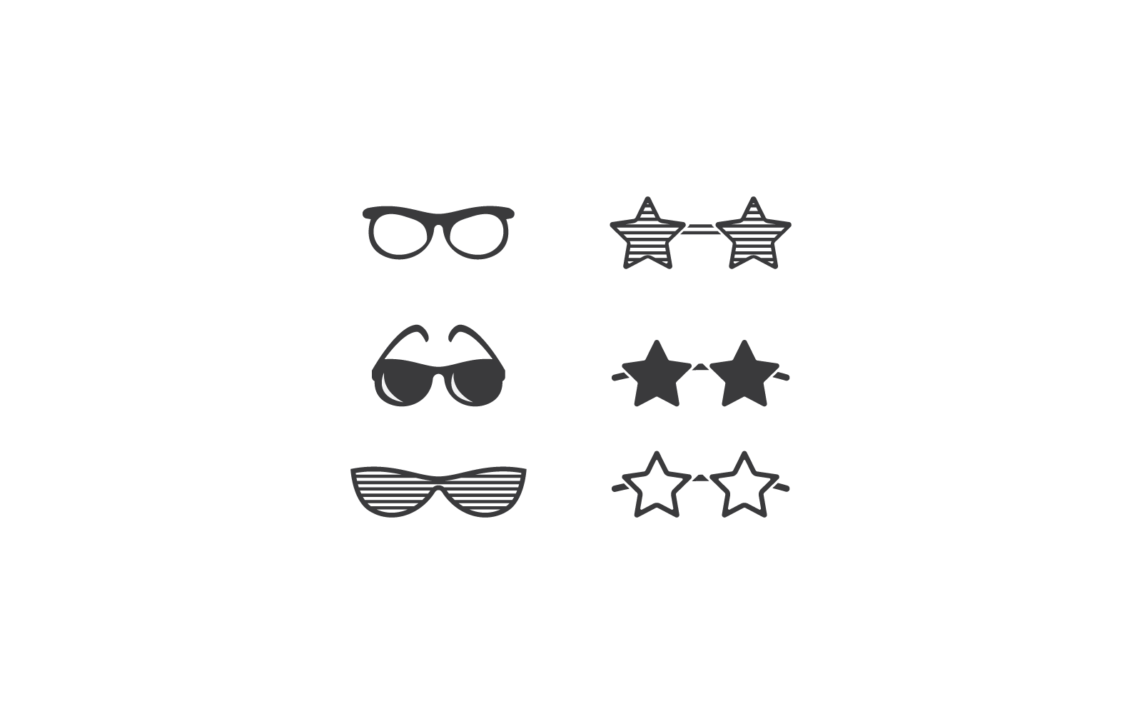 Glasses icon illustration vector design Logo Template