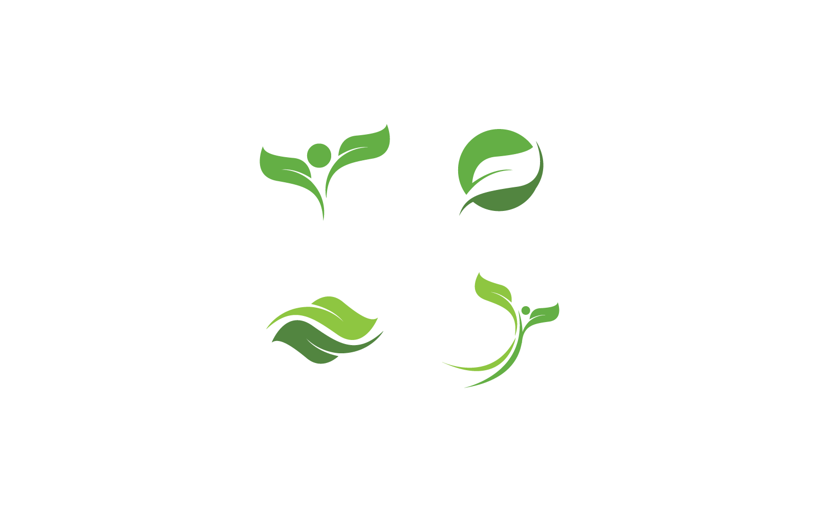 Grünes Blatt-Logo-Symbol Ökologie Naturelement