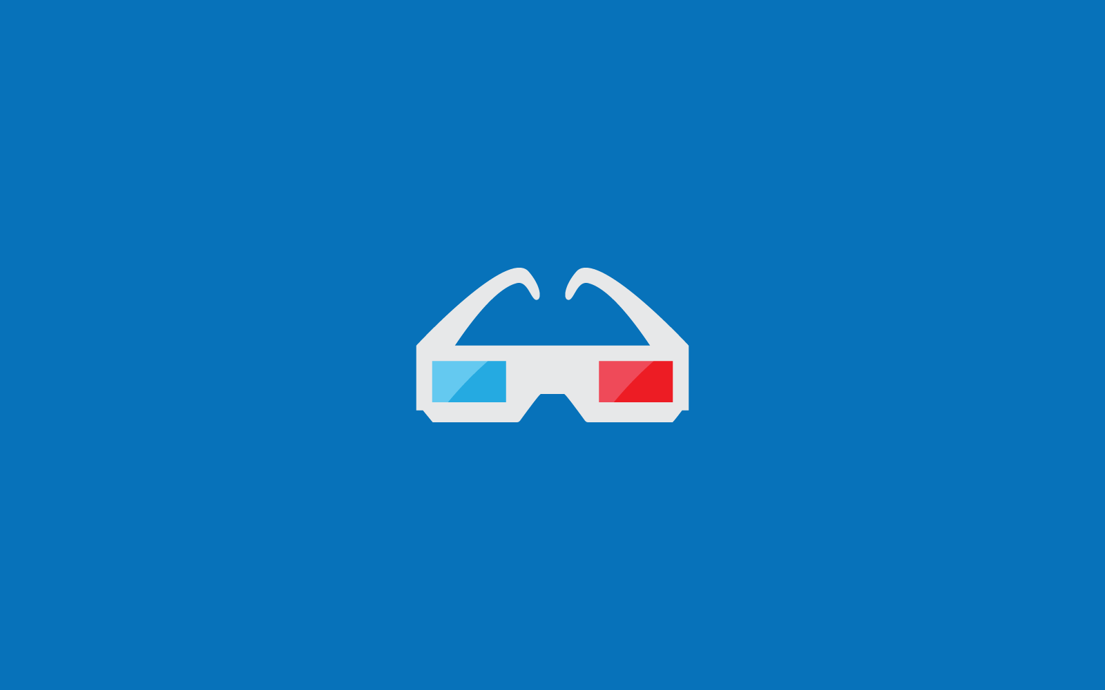 3D Glasses icon vector flat design illustration