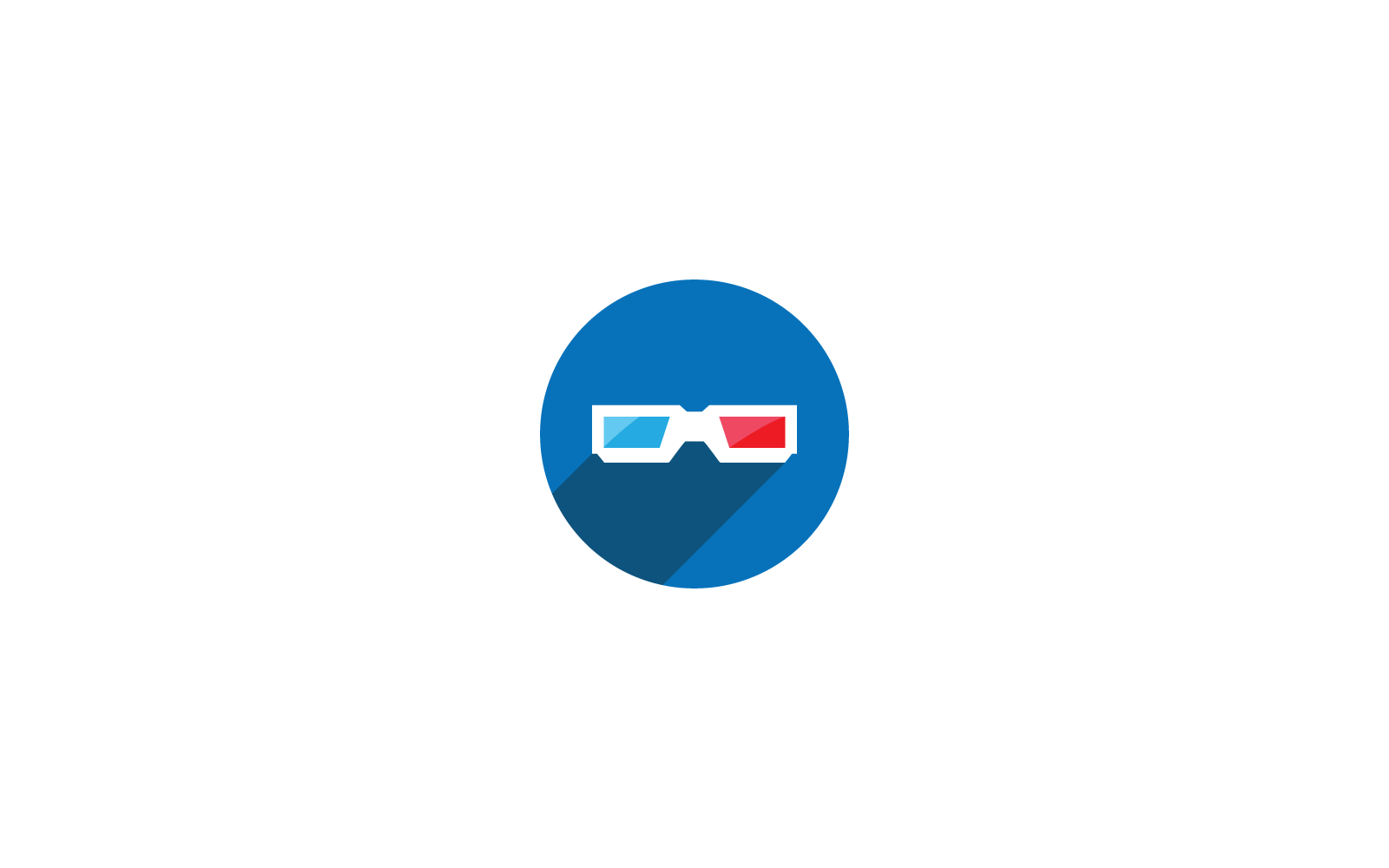 3D Glasses icon vector flat design template