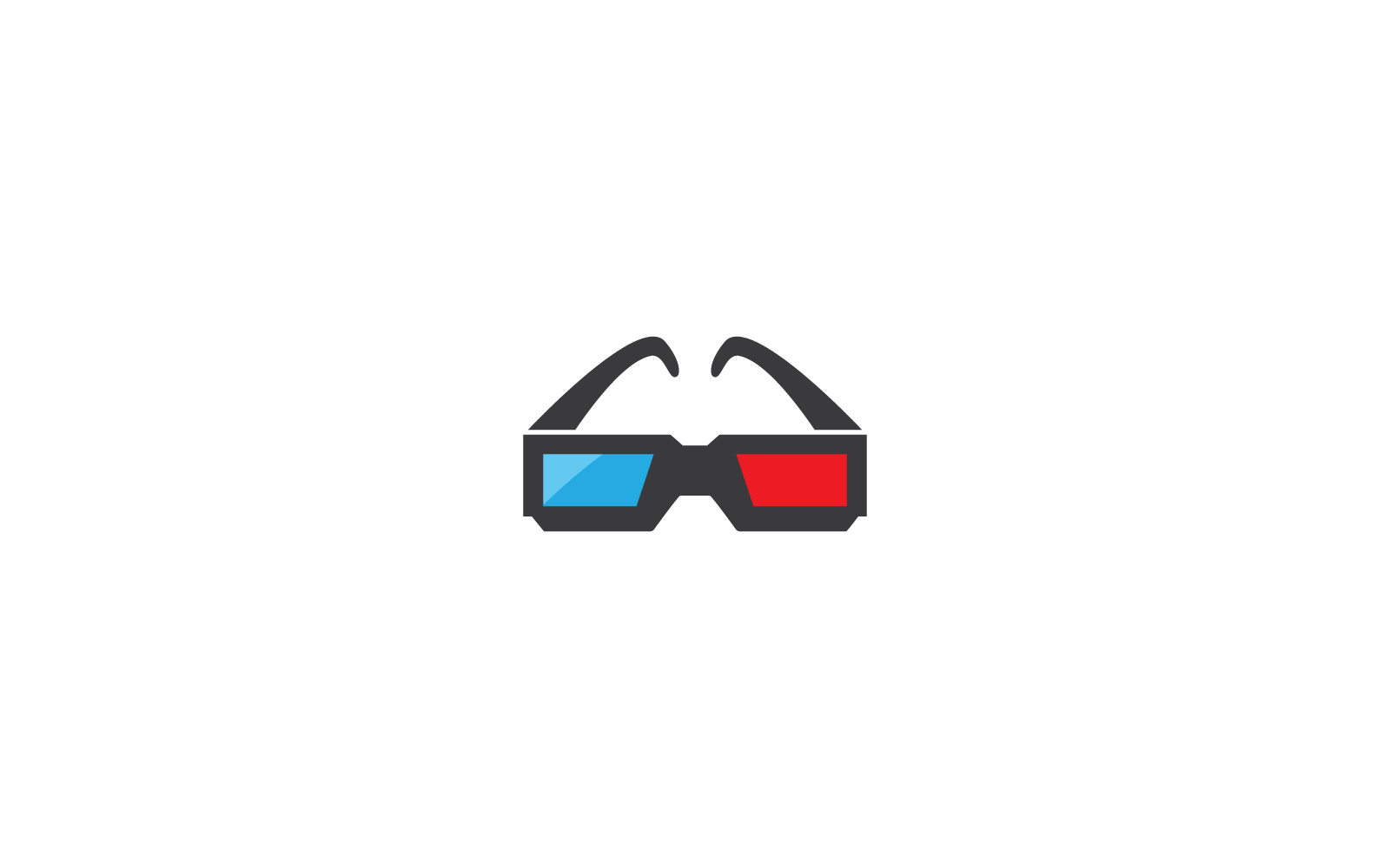 3D Glasses icon vector template flat design