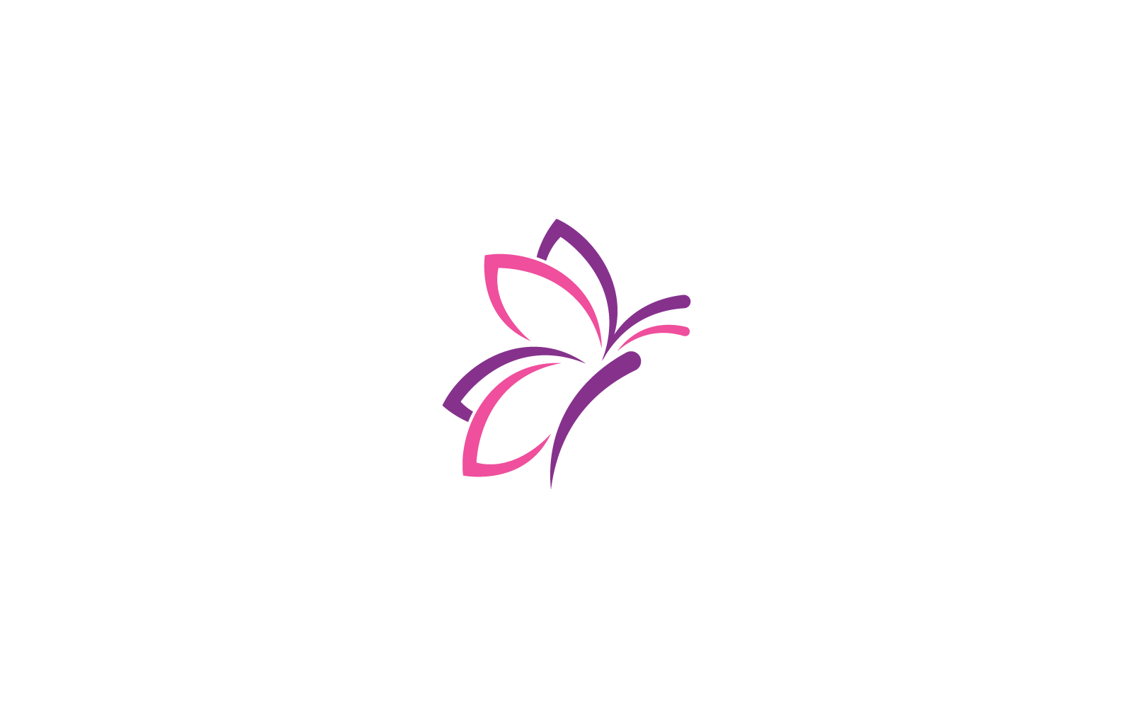 Kelebek Logo Şablonu simge tasarımı
