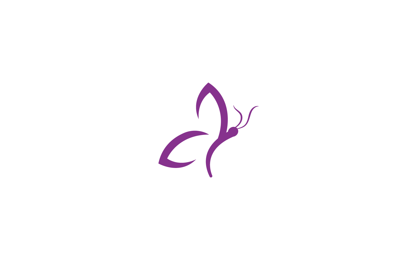 Kelebek Logo Şablonu Vektör tasarım simgesi