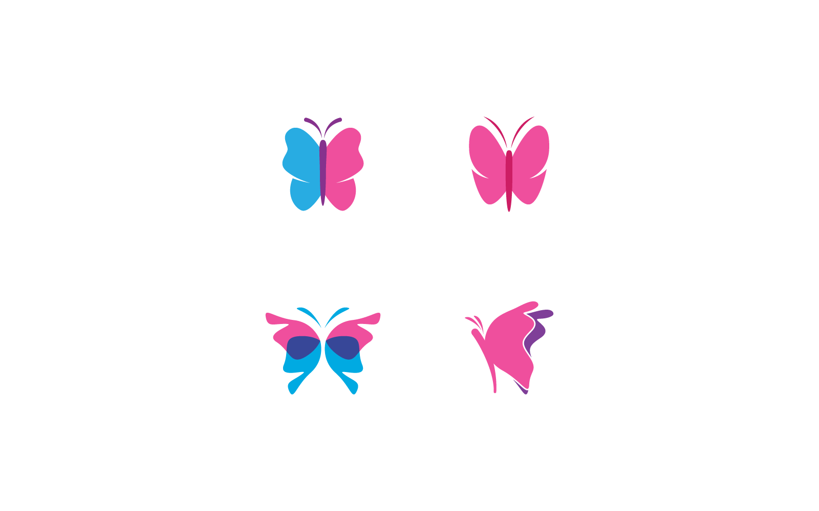 Vlinder Logo pictogram sjabloon ontwerp Vector