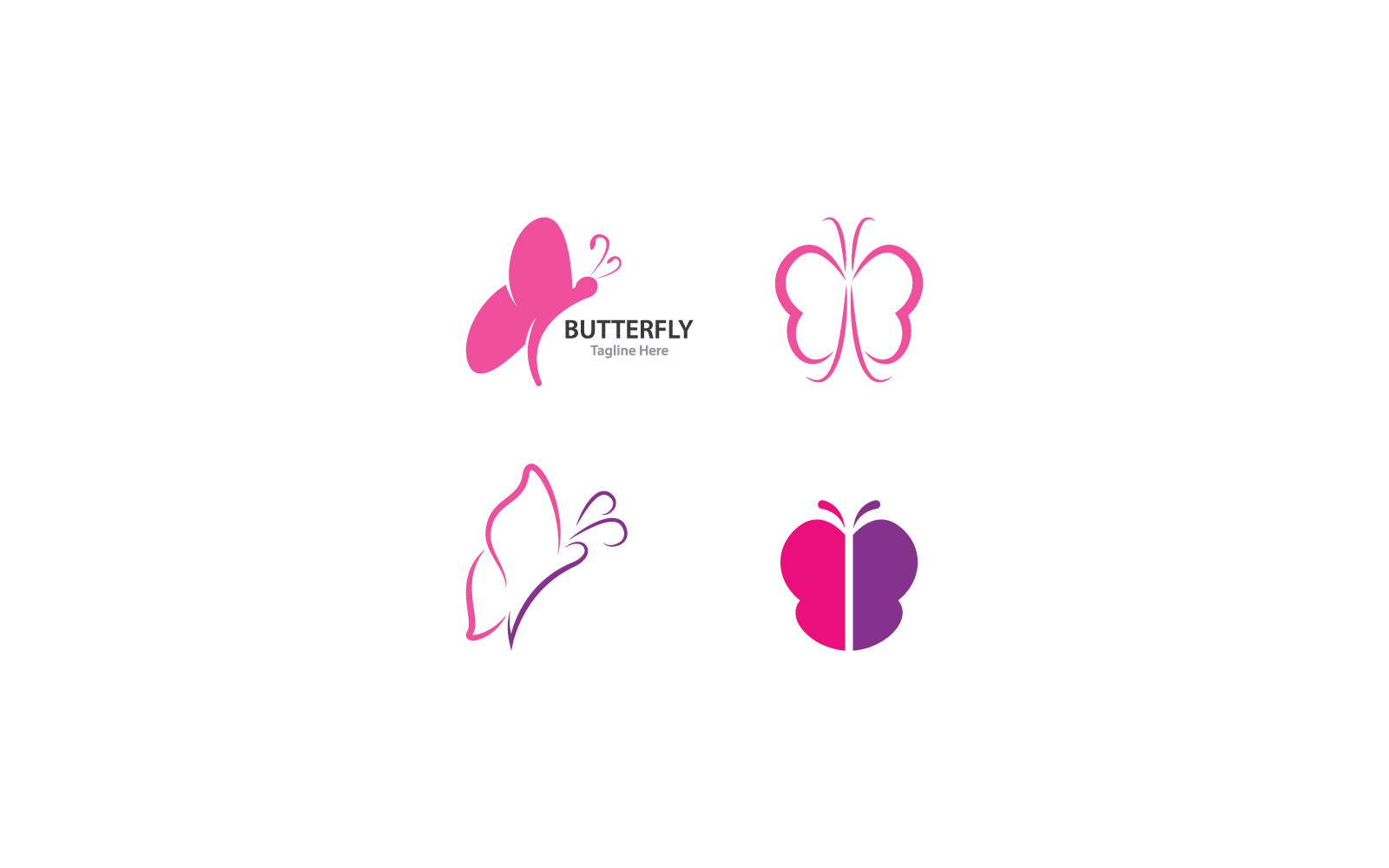 Vlinder Logo vector sjabloonontwerp
