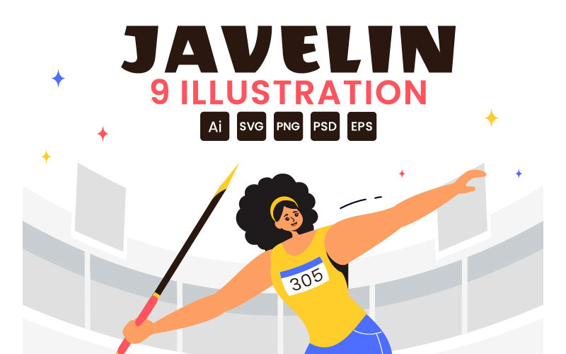 9 Javelin Throw Sports Illustration