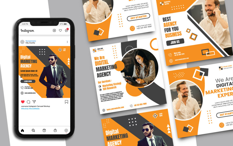 Marketing Agency Instagram Template Social Media