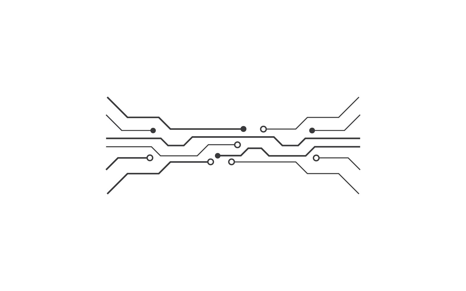 Plantilla de vector de ilustración de tecnología de diseño de circuito