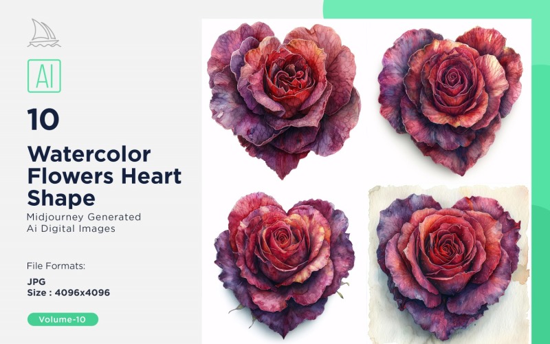 Flowers Heart Shape Celebrating Love 10 Illustration