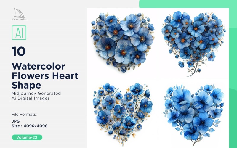 Flowers Heart Shape Celebrating Love 22 Illustration