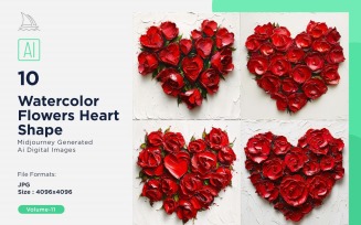 Flowers Heart Shape Love Blossoms 11