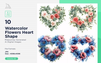 Flowers Heart Shape Love Blossoms 20