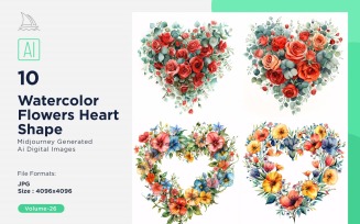 Flowers Heart Shape Love Blossoms 26