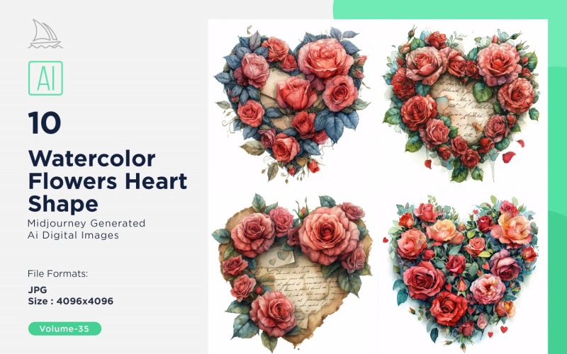 Flowers Heart Shape Love Blossoms 35 Illustration