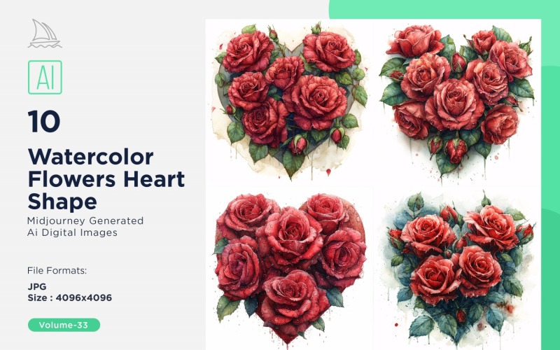 Red Rose Flowers Heart Shape Love Struck 33 Illustration