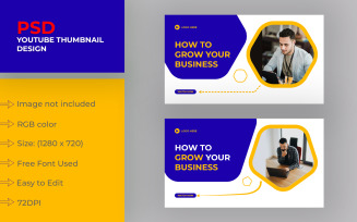 Business Youtube Thumbnail in PSD