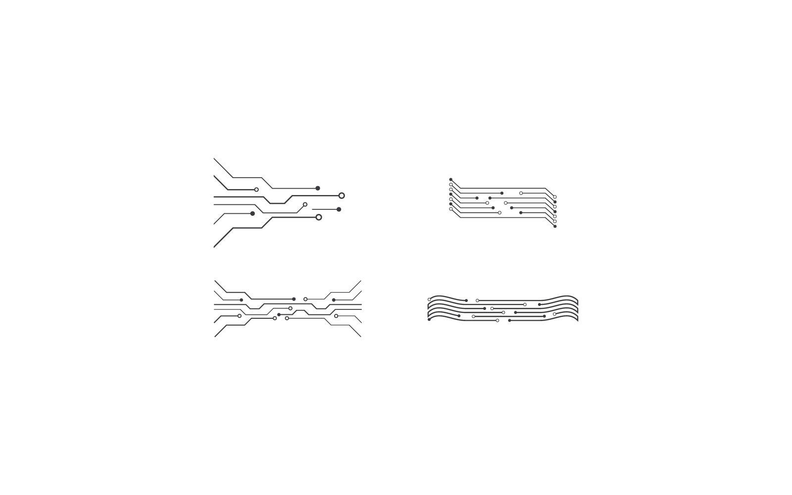 Circuit technology logo vector design template