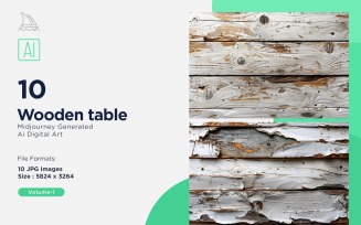 Flatlay Wooden Table 10 Set 01