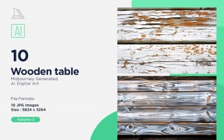 Flatlay Wooden Table 10 Set 03