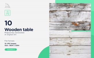 Flatlay Wooden Table 10 Set 04