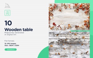 Flatlay Wooden Table 10 Set 05