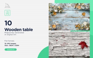 Flatlay Wooden Table 10 Set 06