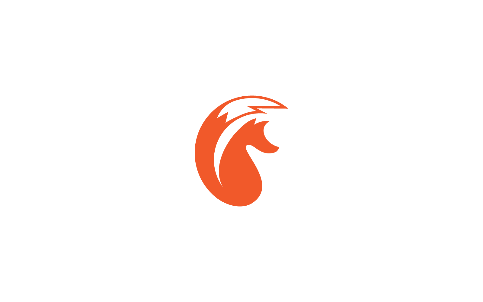 Fox logo illustration flat design vector template