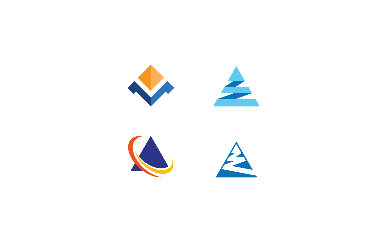 Piramide Logo ontwerp vector ilustratie