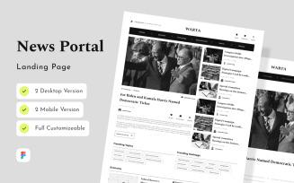 Warta - News Portal Landing Page