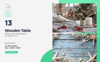 Flatlay Wooden Table 13 Set 20