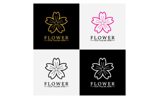 Flower beauty colorful icon logo template version 21