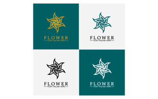 Flower beauty colorful icon logo template version 23