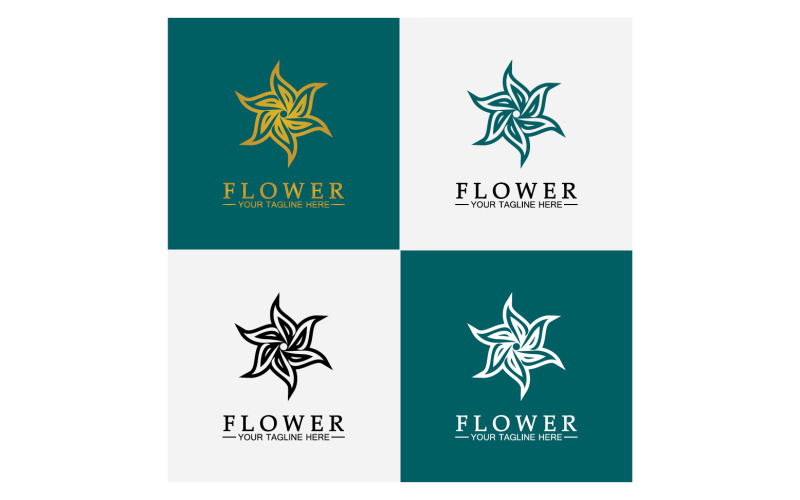 Flower beauty colorful icon logo template version 23 Logo Template