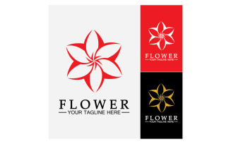 Flower beauty colorful icon logo template version 27