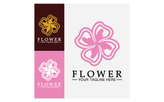 Flower beauty colorful icon logo template version 38