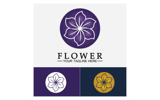 Flower beauty colorful icon logo template version 42