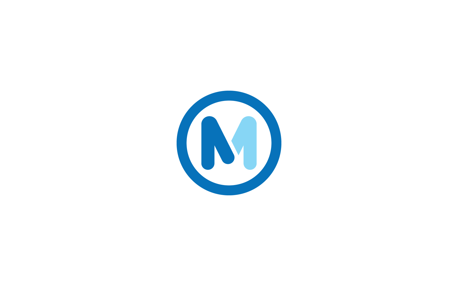 M Letter Logo flat design Template Vector